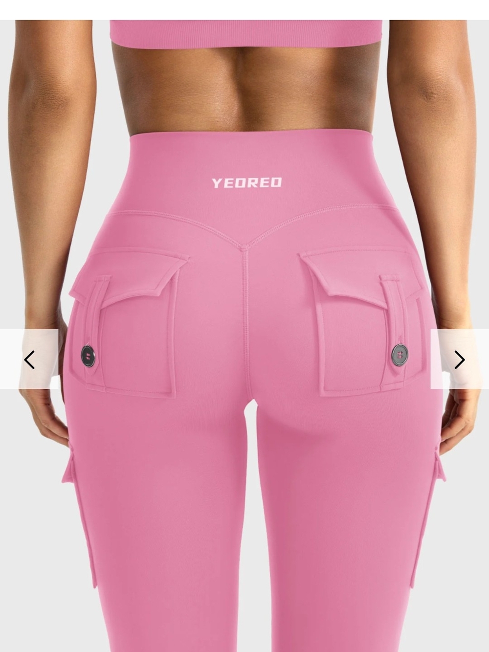NWOT Yeoreo Hedda 32" CoreFlex Flared Leggings- Pink - Picture 3 of 7